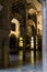 Vertical shot of the interior of the famous mosque of Cordoba, Spain