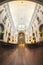 Vertical shot of the Interior of San Ildefonso Church Toledo, Spain.