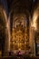 Vertical shot of the interior of Santa Maria of Coro Church in San Sebastian, Basque Country, Spain