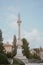 Vertical shot of Jardines Del Triunfo Granada in Spain under a blue sky