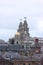 Vertical shot of the Liverpool city with the Bird Clock Tower