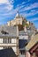 Vertical shot of the majestic Mont Saint-Michel castle, France