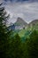 Vertical shot of a majestic view of Alpe Devero during a stormy day in North Italy