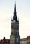 Vertical shot of the market tower in Halle an der Saale, Germany