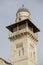 Vertical shot of the minaret of the Dome of the Rock in Jerusalem, Israel