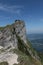 Vertical shot of Mondsee lake from Schafberg in Austria