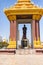 Vertical shot of the Norodom Sihanouk Memorial, a monument of the King Father in Phnom Penh Cambodia