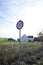 Vertical shot of a number 30 traffic limit sign