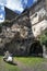 Vertical shot of odl medieval buildings in Sutri, Viterbo, Italy