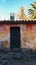 Vertical shot of an old house in the streets of Colonia del Sacramento, Uruguay
