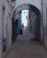 Vertical shot of old street of Medina of Rabat