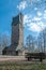 Vertical shot of an old tower captured in Odenwald, Neunkirchner HÃ¶he in Germany