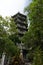 Vertical shot of the Pagoda temple, Marble mountains, Vietnam