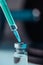 Vertical shot of pharmaceutical syringe with needle in a medicine and pills - illegal doping drugs