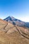 A vertical shot of the Pico de Orizaba volcano in Mexico. Relief highest mountain