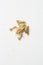 Vertical shot of plastic frog toy isolated on a white background