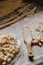 Vertical shot of preparation of homemade gnocchi