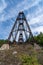 Vertical shot of the remains of the destroyed Kinzua Railroad Bridge after the tornado