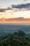 Vertical shot of the Rocca di Asolo in the sunset