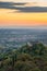 Vertical shot of the Rocca di Asolo in the sunset