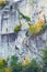 Vertical shot of a rock climber on the Seneca Rocks, West Virginia