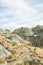 Vertical shot of rocky formation in John Day Fossil Beds, Oregon