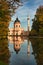 Vertical shot of the Rote Moschee in the Schwetzingen Palace Gardens in Germany