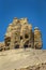 Vertical shot of the ruins of Guge Kingdom. Tuolin, Zanda County, Tibet, China.