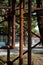 Vertical shot of rusty metals and pipes