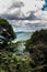 Vertical shot of the scenic Anton Valley vegetation in Panama with a dense cloudscape