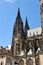 Vertical shot of the south facade of St. Vitus Cathedral in Prague