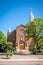 Vertical shot of St Joseph's Roman Catholic Church, Australia under blue sky on a sunny day