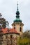 Vertical shot of the St. Nicholas church with a beautiful architecture