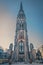 Vertical shot of St Nikolai Memorial Hamburg Germany iconic landmark WWII ruins church tower