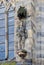 Vertical shot of a stone sculpture on Cathedral of Magdeburg