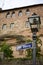 Vertical shot of a street sign on a lamp in Nuremberg, Germany