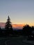 Vertical shot of a sunset sky over a park near the Kopaonik mountains in Serbia