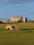 Vertical shot of Swilcan Bridge at the Old Course at St Andrews Links in Scotland.