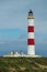 Vertical shot of the Tarbat Ness Lighthouse on the North coast of Scotland