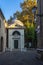 Vertical shot of the tomb of the Italian poet Dante Alighieri in Ravenna, Emilia Romagna, Italy