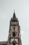 Vertical shot of the tower of the Cathedral of Oviedo, Spain