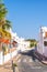 Vertical shot of the town of San Jose in the natural park of Cabo de Gata, Nijar, Andalucia Spain