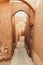 Vertical shot of traditional alleys of Yazd