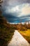 Vertical shot of a trail in White Clay Creek State Park, Newark, Delaware