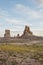 Vertical shot of Trona Pinnacles in California