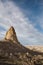 Vertical shot of Trona Pinnacles in California