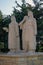 Vertical shot of the Turkish Women sculpture, located at the entrance of the Road of Lions. Ankara.