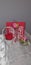 Vertical shot of Valentine gifts with roses