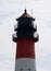 Vertical shot of Westerhever lighthouse in North Frisian Wadden Sea Pellworm Germany