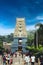 Vertical shot of worshipers visiting the Hindu Narasimha temple